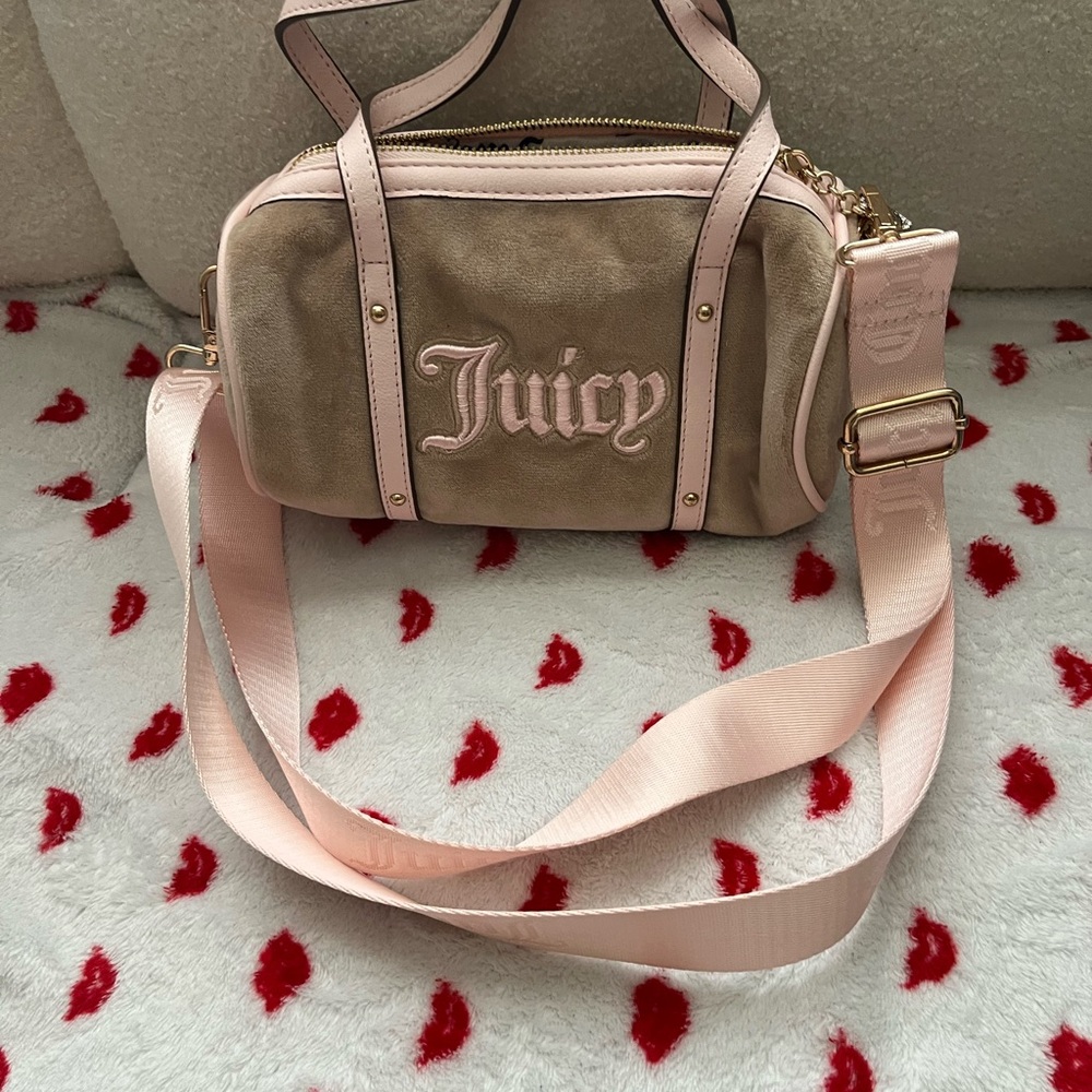 Juicy Couture Pink and Tan Crossbody Bag